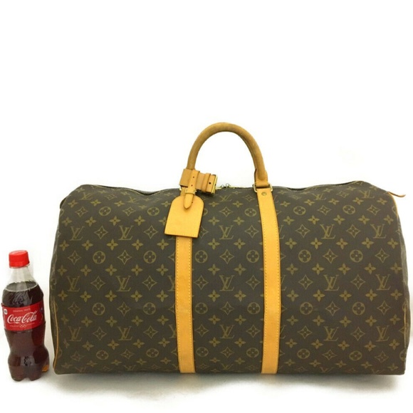 EXCELLENT!! Louis Vuitton Monogram Keepall Travel Bag + LV Luggage Tag + More - Picture 9 of 16